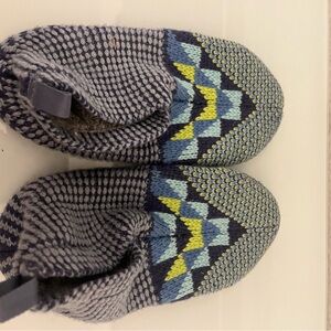 Bombas Knit Slippers - Navy and Lime